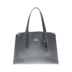 〇〇 COACH コーチ チャーリー キャリーオール 2way バッグ 25137 ブラック x ベージュ Bランク