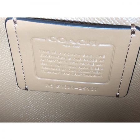  COACH コーチ チャーリー キャリーオール 2way バッグ 25137 ブラック x ベージュ