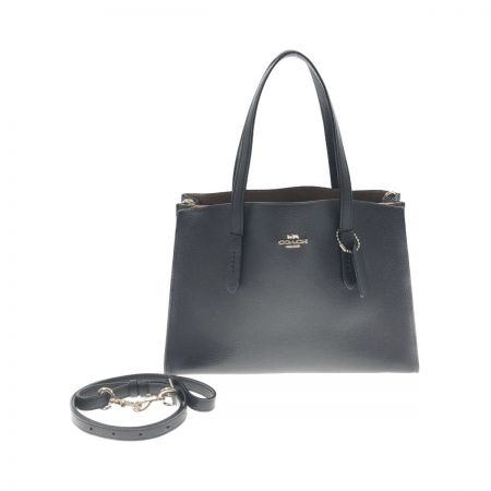  COACH コーチ チャーリー キャリーオール 2way バッグ 25137 ブラック x ベージュ