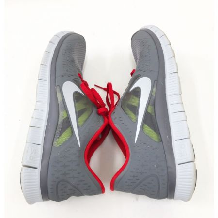  NIKE ナイキ 靴 スニーカー FREE RUN 3 28cm 510642-006 グレー×レッド