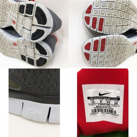  NIKE ナイキ 靴 スニーカー FREE RUN 3 28cm 510642-006 グレー×レッド