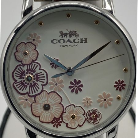  COACH コーチ GRAND グランド 花柄 腕時計 CA.113.7.14.1688 ホワイト x ピンク 14000060