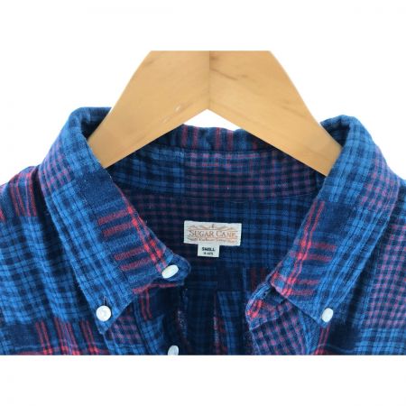  SUGAR CANE シュガーケーン メンズ シャツ 半袖シャツ コットン チェック サイズS M31573 ブルー