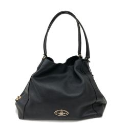 〇〇 COACH コーチ バッグ ペブルドレザーイーディーショルダー  33547 ブラック Bランク