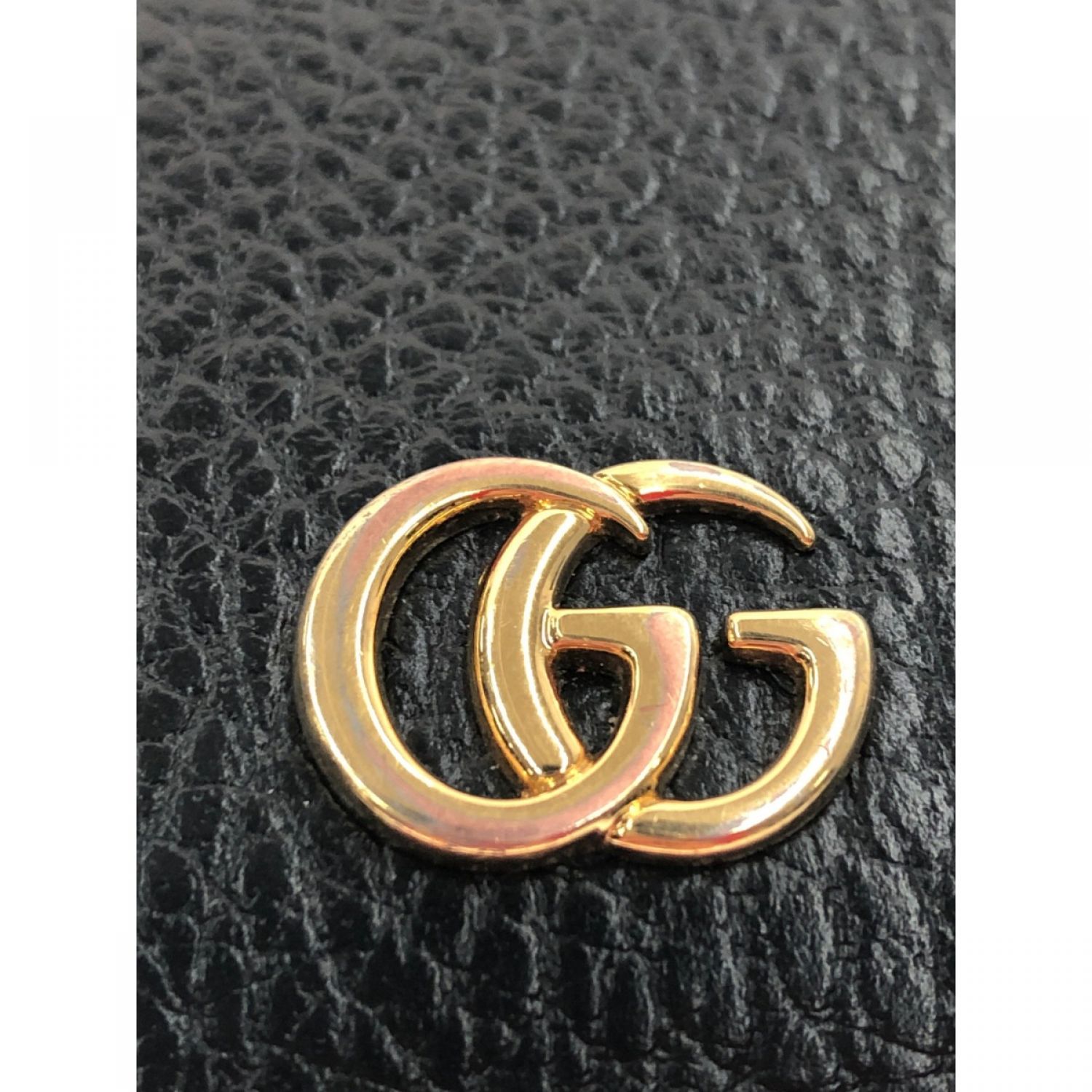 中古】 GUCCI グッチ プチマーモント 三つ折り短財布 474746 ブラック