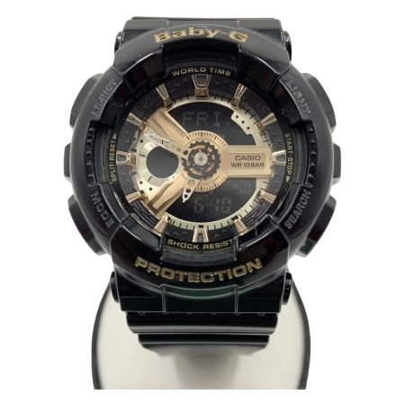  CASIO カシオ Baby-G ベビージー レディース 腕時計 BA-110 ブラック x ゴールド
