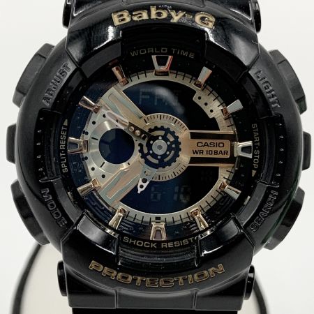  CASIO カシオ Baby-G ベビージー レディース 腕時計 BA-110 ブラック x ゴールド
