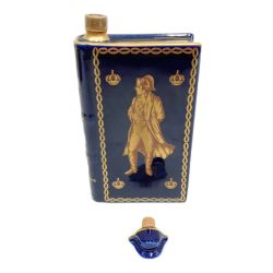 〇〇 CAMUS カミュ NAPOLEON COGNAC ブック 陶器ボトル  40度 700ml ブランデー ブルー 専用栓付　古酒 Nランク 未開栓