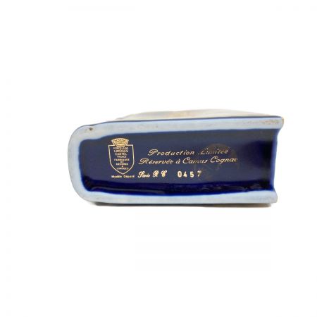  CAMUS カミュ NAPOLEON COGNAC ブック 陶器ボトル  40度 700ml ブランデー ブルー 専用栓付　古酒 未開栓