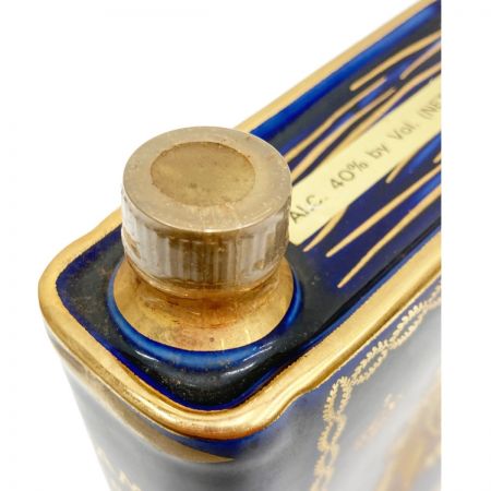  CAMUS カミュ NAPOLEON COGNAC ブック 陶器ボトル  40度 700ml ブランデー ブルー 専用栓付　古酒 未開栓