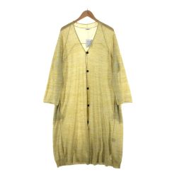 〇〇 plantation プランテーション レディース ロングカーディガン サイズ2 イエロー Sランク