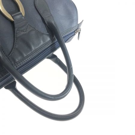  Christian Dior クリスチャンディオール オールドディオール ヴィンテージ トロッター ミニボストン バッグ ネイビー