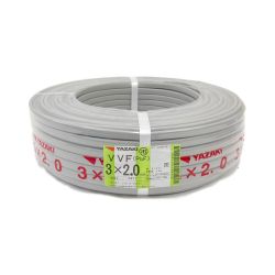 〇〇 YAZAKI  電材 VVFケーブル 3芯 3× 2.0 PbF 100m 未開封品 グレー Nランク