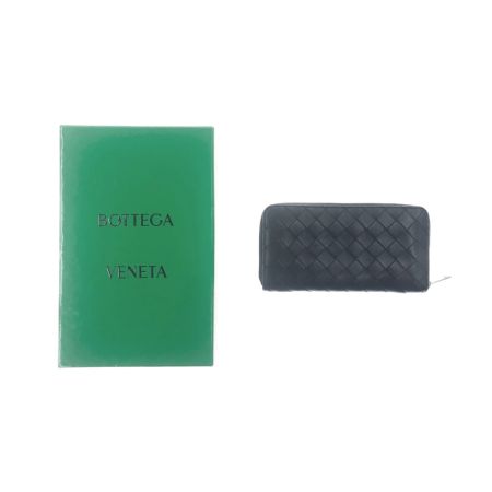  BOTTEGA VENETA ボッテガヴェネタ イントレチャート ジップアラウンド ウォレット 長財布 593217 ブラック