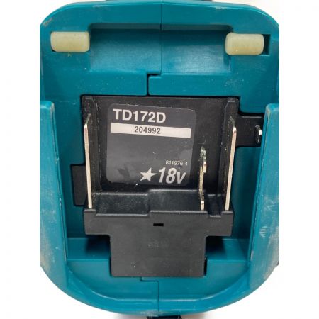  MAKITA マキタ 充電式 インパクトドライバ 18V 6.0Ah TD172D グリーン ※若干の軸ブレ有