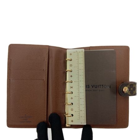  LOUIS VUITTON ルイヴィトン モノグラム アジェンダ PM 手帳カバー R20005 ブラウン