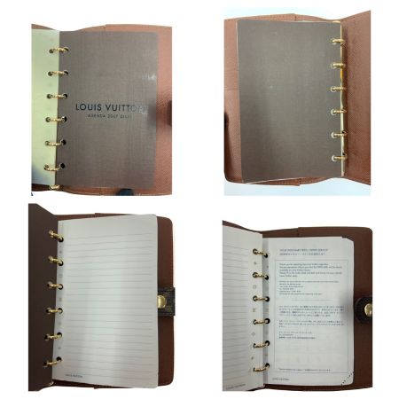  LOUIS VUITTON ルイヴィトン モノグラム アジェンダ PM 手帳カバー R20005 ブラウン