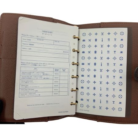  LOUIS VUITTON ルイヴィトン モノグラム アジェンダ PM 手帳カバー R20005 ブラウン