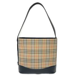〇〇 BURBERRY バーバリー ノバチェック柄 ワンショルダーバッグ ハンドバッグ ベージュ Bランク