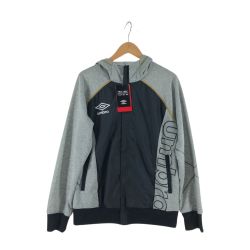 〇〇 umbro アンブロ メンズ パーカー ジップパーカー サイズM UCA3351 ブラック×グレー Sランク