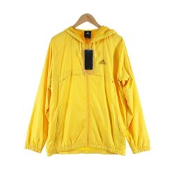 〇〇 adidas アディダス メンズ ナイロンパーカー サイズL E94274 イエロー Sランク