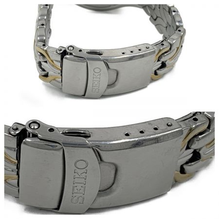  SEIKO セイコー ソーラー クロノグラフ 腕時計 V172-0AK ゴールド x シルバー