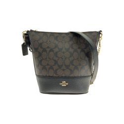 〇〇 COACH コーチ シグネチャー ショルダーバッグ F76669 ダークブラウン Bランク