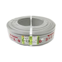 〇〇 YAZAKI  電材 VVFケーブル 3芯 3× 2.0 PbF 100m 未開封品 Nランク