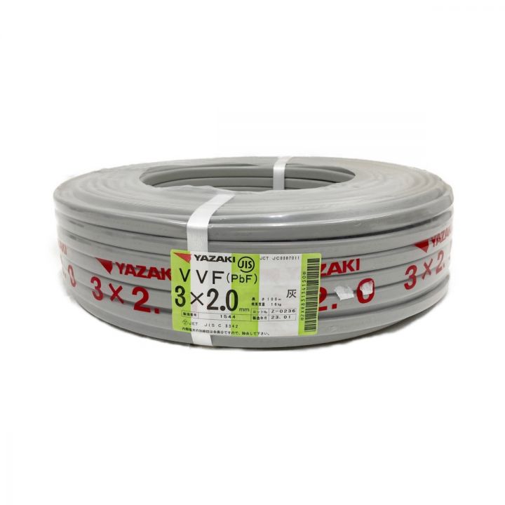 YAZAKI 電材 VVFケーブル 3芯 3× 2.0 PbF 100m 未開封品 - 中古 YAZAKI 電材 VVFケーブル 3芯 3× 2.0 PbF 100m 未開封品 - 中古