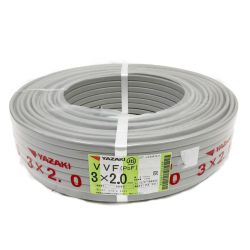 〇〇 YAZAKI  電材 VVFケーブル 3芯 3× 2.0 PbF 100m 未開封品 Nランク