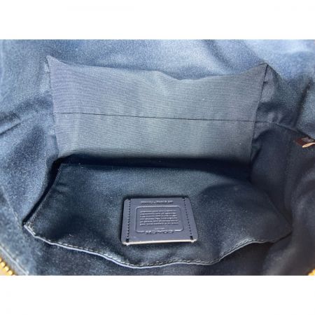  COACH コーチ ラグジュアリー ペプルドレザー ミニサッチェル 2WAY ハンド トートバッグ F31466 ネイビー