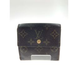 〇〇 LOUIS VUITTON ルイヴィトン モノグラム ポルトフォイユ エリーズ 二つ折り財布 M61654 ブラウン Cランク
