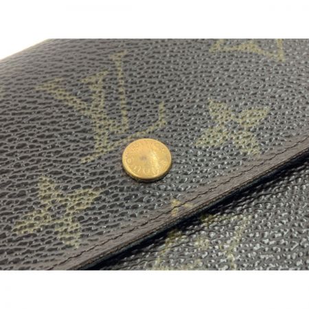 LOUIS VUITTON ルイヴィトン モノグラム ポルトフォイユ エリーズ 二つ折り財布 M61654 ブラウン Cランク