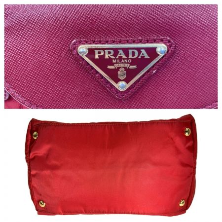  PRADA プラダ ナイロン 2WAYトートバッグ BN2106 レッド