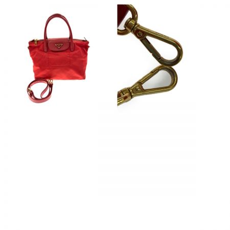  PRADA プラダ ナイロン 2WAYトートバッグ BN2106 レッド