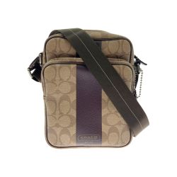 〇〇 COACH コーチ シグネチャー ヘリテージストライプ  F70078 ベージュ Bランク