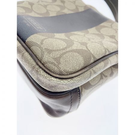  COACH コーチ シグネチャー ヘリテージストライプ  F70078 ベージュ