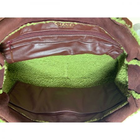  CHANEL シャネル シャネル CC ココマーク ムートン トートバッグ ハンドバッグ 5434042 ブラウン