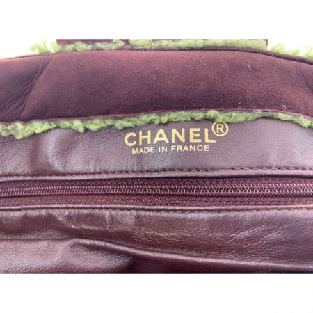  CHANEL シャネル シャネル CC ココマーク ムートン トートバッグ ハンドバッグ 5434042 ブラウン