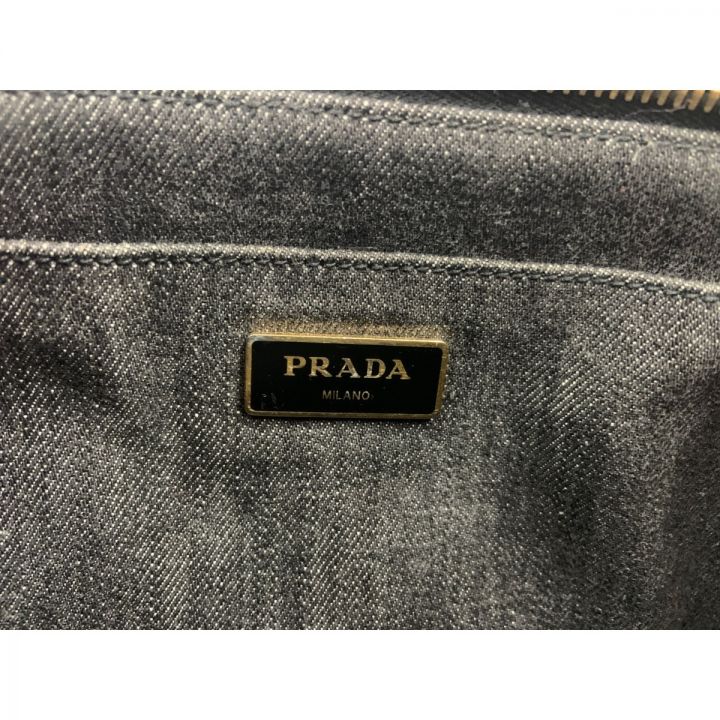 PRADA プラダ ミニカナパ デニム ファブリック 2WAYハンドバッグ 1BG439｜中古｜なんでもリサイクルビッグバン