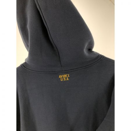 AVIREX アビレックス メンズ パーカー プルオーバーパーカー サイズL ネイビー×イエロー