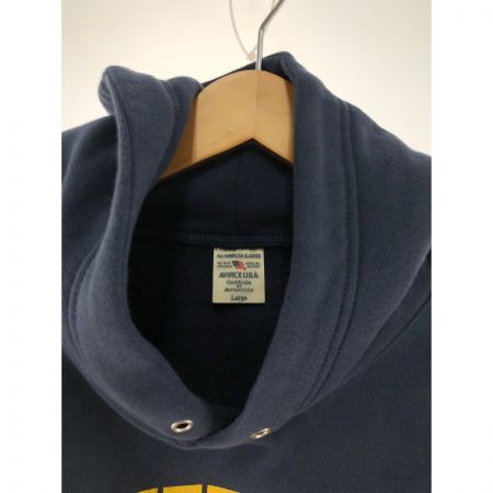  AVIREX アビレックス メンズ パーカー プルオーバーパーカー サイズL ネイビー×イエロー