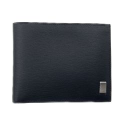 〇〇 dunhill ダンヒル サイドカー ガンメタル 二つ折り財布 19F2F32SG001R ブラック Aランク