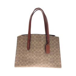 〇〇 COACH コーチ チャーリー キャリーオール シグネチャー キャンバス 2way トートバッグ　 31210 ブラウン Bランク