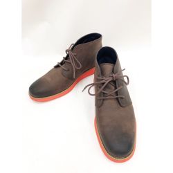 〇〇 COLE HAAN コールハーン メンズ チャッカブーツ 25cm ブラウン×オレンジ Bランク