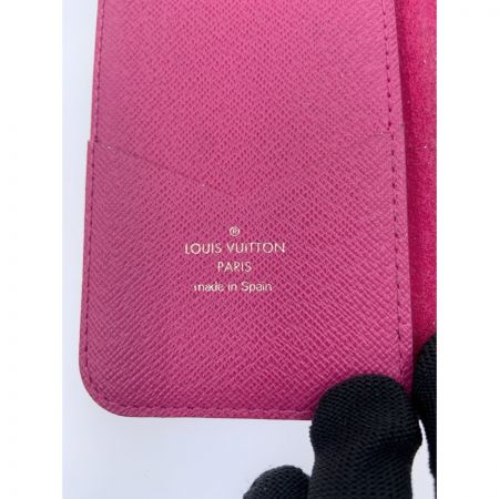  LOUIS VUITTON ルイヴィトン モノグラム IPHONE X フォリオ iPhoneX/XSケース　 M63444 ブラウン x ピンク
