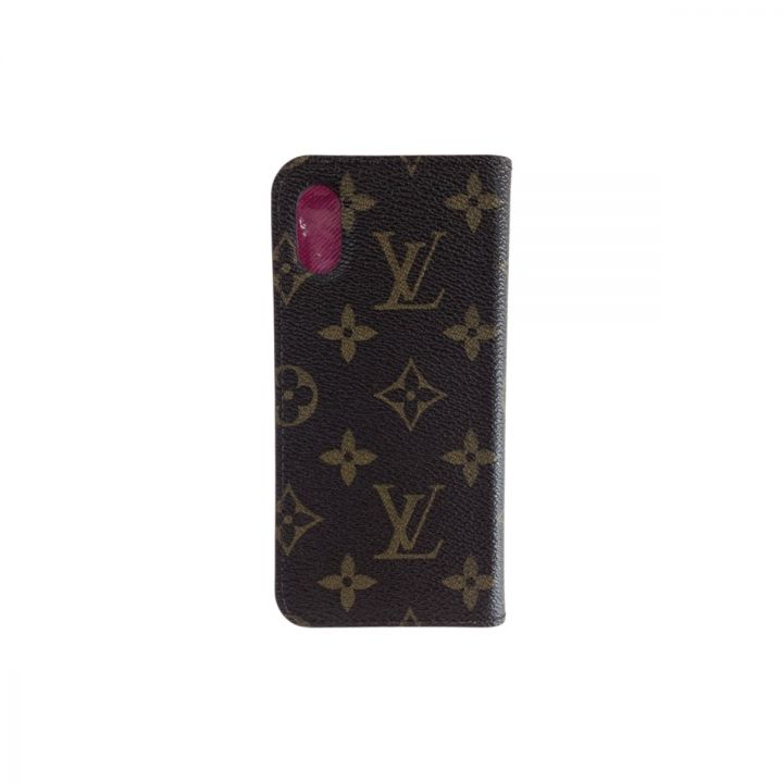 LOUIS VUITTON ルイヴィトン モノグラム IPHONE X フォリオ iPhoneX/XSケース M63444 ブラウン x  ピンク｜中古｜なんでもリサイクルビッグバン