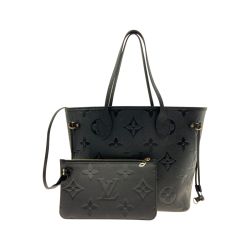 〇〇 LOUIS VUITTON ルイヴィトン モノグラム アンプラント ネヴァーフル MM トートバッグ M45685 ブラック Aランク