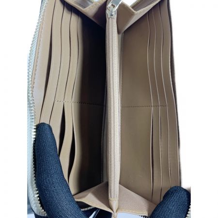  COACH コーチ ラウンドファスナー シグネチャー 花柄 長財布 3370 ベージュ