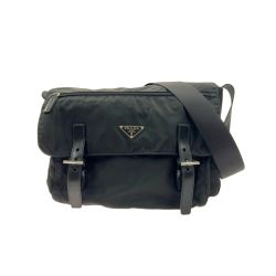 〇〇 PRADA プラダ ナイロン メッセンジャーバッグ ショルダーバッグ BT6671 ブラック Bランク